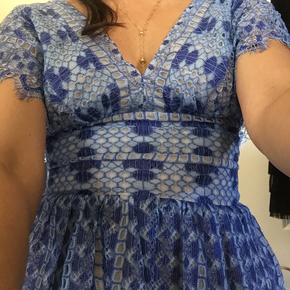 New blue lace mindress